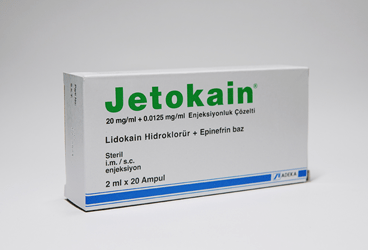 JETOKAIN 20 MG/ML+0,0125 MG/ML IM/SC ENJEKSIYONLUK COZELTI (2ML)